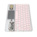 Miniatyrbild 3 av 8: Trådlöst Bluetooth-tangentbord Multifunktionellt akryltangentbord för Windows för Android för IOS Rosa
