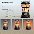 Miniatyrbillede 3 af 5: Solcelle Campinglamper, Genopladelige Retro Lanterner Dæmpbare Orkanlamper Med Dansende Flammer, Wat -CNSZ