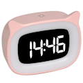 Miniatyrbild 2 av 5: Lysande Barnväckarklocka för Tonåringar Flickor Pojkar RGB 8 Skiftande Färger, 18 Ringsignaler, Två Alarm, 12/24 Timmars Snooze-lägen Rosa [Energiklass A