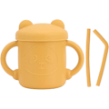 Miniatyrbilde 2 av 5: 5 stk Holdbare Silikon Baby Sippy Cups Enkle Grep Sølsikker Trening Gul