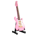 Miniatyrbilde 2 av 8: Gitardekorasjon Miniatyrpynt Mini Musikk Instrument Modell Gave Rosa 10cm