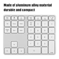 Miniatyrbilde 7 av 8: Mini numerisk tastatur for Bluetooth 3.0 aluminiumlegering innebygd litiumbatteri