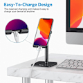 Miniatyrbilde 3 av 5: 1 stk. Mobiltelefonstativ, Vertikal Skrivebords Smartphone Holder, Høyde Telefon Dock Holder for iPhone 13 Pro/13/12 Mini/12 Pro/12, Andre Smartphones, Bl