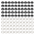 Miniatyrbillede 1 af 8: 500 sæt tyllesæt 6 mm rund kobber Udsøgt nem at bruge multi-purpose øjensæt til reparationsdekoration DIY blank sort