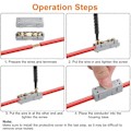 Miniatyrbild 5 av 5: 10 st 6 AWG Kabelkontaktmutter-kit, 80A Snabbkopplingsplint