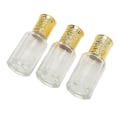 Miniatyrbild 5 av 8: 3 st påfyllningsbar parfymflaska 10 ml gyllene cover Transparent glas påfyllbar parfymbehållare för resor