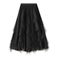 Pikkukuva 1 / 3: Musta Mesh Ruffle Tutu Pitkä Swing Hame Naisille