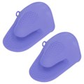Pikkukuva 2 / 8: 2 kpl uuninapit Mini Silikoninen Paksuuntunut Anti Scalding Cooking Pinch Mitts Keittiöön Violetti