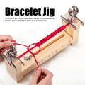 Miniatyrbillede 3 af 7: Træarmbånd Jig U-form klar skala Armbånd Jig Kit DIY håndstrikning Armbånd Jig med 2 klemme armbånd fletteværktøj