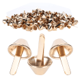 Miniatyrbillede 4 af 8: 200 stk 12 mm fødder nitter Messing Pung Taske Studs Spandform Hardware Fitting DIY tilbehør Lys Guld