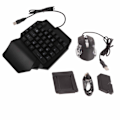 Miniatyrbild 2 av 8: Bärbar Mini Gaming Tangentbord Mus USB RGB Handledsstöd Halv Hand 35 Keys Tangentbord Mus med Converter för Android för IOS