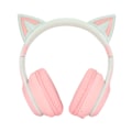 Pikkukuva 3 / 8: Cat Ear Bluetooth pelikuulokkeet Langattomat taitettavat musiikkikuulokkeet LED-valolla irrotettavalla mikrofonilla 3,5 mm kaapeli vaaleanpunainen