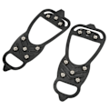 Miniatyrbillede 4 af 8: 1 par 8 tænder kramper Anti Slip Ice Traction Cleats Sko Grips til at gå på sne og isM