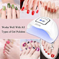 Miniatyrbild 4 av 5: UV LED-nagellampa - Professionell gelpoleringstork med 4 timerinställningar, automatisk sensor och LCD-display