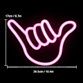Miniatyrbild 2 av 5: 2025 Lämplig Finger Neon Skylt Lyckogest Neon Rosa Neonljus Skylt Handformade Neonlampor för Sovrum Bar