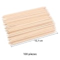 Pikkukuva 1 / 5: 50/100 kpl Oransseja puisia kynsinauhatikkuja, kaksipäinen kynsitaidetyökalu manikyyriin ja pedikyyriin, 12,7 cm, 100 kpl