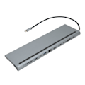 Miniatyrbilde 1 av 8: USB C Hub 12 i 1 Fullfunksjons dokkingstasjon for bærbar PC USB C til Ethernet Multiport Hub