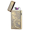 Miniatyrbild 1 av 3: USB-uppladdbar Plasma-tändare, Elegant och Vindtålig, Perfekt Present - Guld