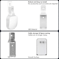 Miniatyrbild 5 av 5: Hållare för Eero Pro 6 Mesh WiFi-router med kabelhantering, stativ, vit50