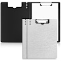 Miniatyrbillede 2 af 5: 3-pak A4 Holdbar A4 Clipboard med Fold-over, med Robust Fjederbelastet Greb & Hængekrog, Designet til Kontorarbejde, Klasseværelse, Forretning, Restaurant (Grå)