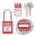 Miniatyrbild 2 av 8: Kabellåsning Hasp Justerbar 6 mm/0,24 tum Diameter 38 mm/1,5 tum Längd 4 hål rostfritt stål