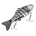 Miniatyrbild 8 av 8: Fiskebete, hållbart, imitationsplast, falskt, multiledat, simbete, långsamt sjunkande glidbete 4#