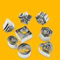 Miniatyrbilde 5 av 8: 24 stk kakeformsett kjeksform 430 rustfritt stål grønnsak fruktform for DIY baking matlaging