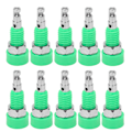 Miniatyrbilde 1 av 8: 10 stk 2mm Banana Hunn Jack Socket Connector Adapter Panel Mini Binding Post for Electronic Instrument Green