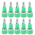 Miniatyrbillede 1 af 8: 10 stk 2mm Banana Hun Jack Socket Connector Adapter Panel Mini Binding Post til Elektronisk Instrument Grøn