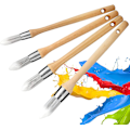 Miniatyrbilde 2 av 5: Små malerbørster for vegger, 4 pakker - Perfekt for listmaling, touch-up og kantmaling
