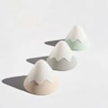 Miniatyrbillede 3 af 5: LED Touch Silikone Natlampe - Mintgrøn Snebjerglampe