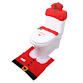 Miniatyrbillede 3 af 8: Julemands toiletbetræk til badeværelsets sæt til julepynt i hjemmet