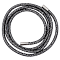 Miniatyrbillede 7 af 8: Rhinestone Reb 6 mm Bredde Shiny Glitter Dekorativ Snor Trim Tilbehør til Sko Tøj Sort Mesh Hvid Rhinestones 120 cm Længde