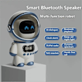 Miniatyrbild 4 av 5: Smart Astronaut Bluetooth Högtalare Portabel Stereo Bordsklocka Vit
