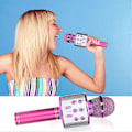 Miniatyrbillede 3 af 5: WS858 Bærbar Bluetooth Karaoke Mikrofon Trådløs Professionel Højttaler Hjemme KTV Håndholdt Mikrofon (Rose Gold)