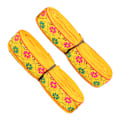 Miniatyrbild 2 av 8: 2 st broderad spets lång 7 meter bredd 2,5 cm elegant band för hantverk bröllopsdekoration klänningtillverkning presentförpackning gul