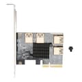 Miniatyrbild 2 av 8: PCI-E Riser-kort PCI-E X4 1 till 4 PCI Express 16X Slot Adapterkort USB 3.0 Adapter Multiplier-kort för Mining