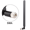 Miniatyrbilde 7 av 7: 3 stk 5dBi ruterantenne SMA hannantenne maksimal inngangseffekt 50W vertikal polarisering hvit