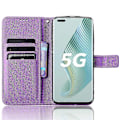 Pikkukuva 2 / 5: Honor Magic5 Pro 5G Lompakkokotelo - Timanttikuvioitu PU-nahkakansi Musta