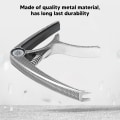 Miniatyrbilde 6 av 6: Universal høystyrke metall capo for 6-strengs akustiske og elektriske gitarer - Silver Performance Capo