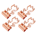 Miniatyrbild 8 av 8: 100 st roséguld ihåliga långsvansbindare pappersklämmor Vacker blomform ihålig brevpappersklämma