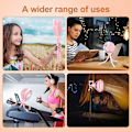 Miniatyrbild 5 av 5: 5200mAh USB-fläkt, barnvagnsfläkt campingfläkt med LED-lampor, bordsfläktar för camping, rosa