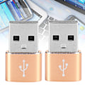 Pikkukuva 8 / 8: 2 kpl alumiiniseos TypeC - USB -sovitinta latauksen synkronointiin ja tiedonsiirtoon (kulta)