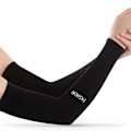Miniatyrbillede 1 af 5: Kølende UV-Solbeskyttelses-Armsleeves til Mænd og Kvinder - Åndbar, Elastisk, Sommersport (Sort)