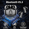 Pikkukuva 4 / 5: In-ear Bluetooth 5.3 -kuulokkeet 4 ENC-melua vaimentavalla mikrofonilla (Musta)