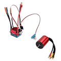Miniatyrbilde 5 av 8: Børsteløs motor ESC CNC-bearbeiding aluminiumlegering 3800KV børsteløs motor 35A børsteløs ESC for 1/14 1/16 RC-bil