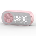 Miniatyrbild 2 av 8: Bluetooth högtalarklocka Multifunktionell Smart Digital Mirror Väckarklocka för Home School Office Engelsk Version Z7 Pink