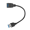 Miniatyrbillede 3 af 8: 0,33 m/1,1 fod USB-A 3.0 til USB-A 3.0 forlængeradapterledning han til hun forlængerkabel