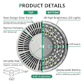 Miniatyrbild 3 av 5: Flaggstångslampa Solcellsdriven Spotlight Utomhus, 48 LED