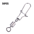Miniatyrbilde 1 av 8: 50 STK 2# 4# 5# 6# 8# Fishing Connector Pin Bearing Rolling Swivel Rustfritt stål
